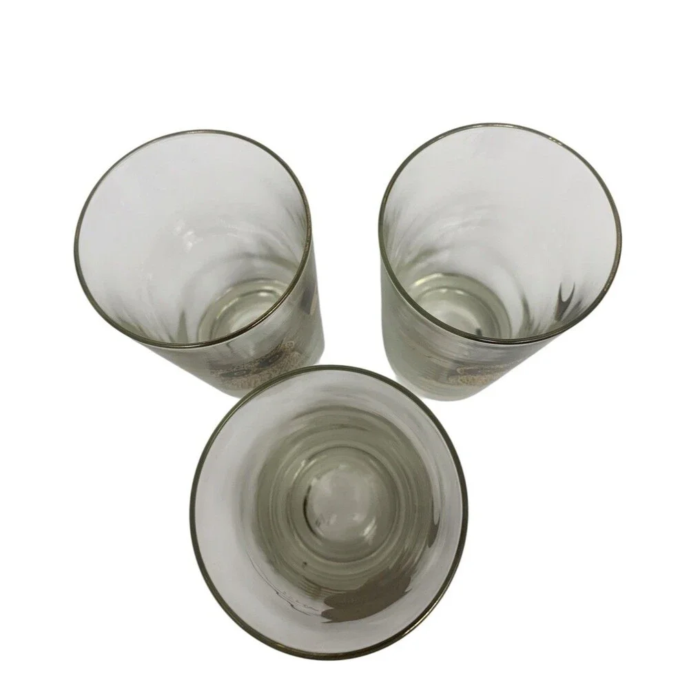 3 Vintage Couroc Owl Crescent Moon MCM Highball‎ Glasses Barware - Picture 4 of 7